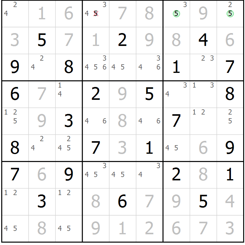 Position des candidats pour la solution de la Gr 41 page 44 du magazine de sudoku Virtuose n° 120