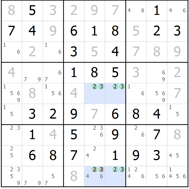 Position des candidats pour la solution de la Gr 67 page 70 du magazine de sudoku Virtuose n° 120