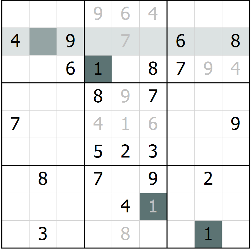 Position des candidats pour la solution de la Gr 10 page 13 du magazine de sudoku Virtuose n° 121