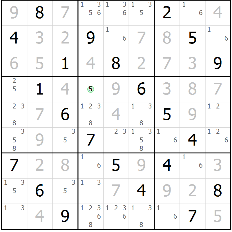 Position des candidats pour la solution de la Gr 63 page 66 du magazine de sudoku Virtuose n° 121