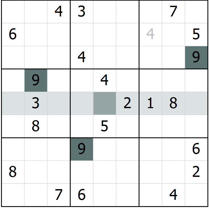 Position des candidats pour la solution de la Gr 10 page 13 du magazine de sudoku Virtuose n° 122