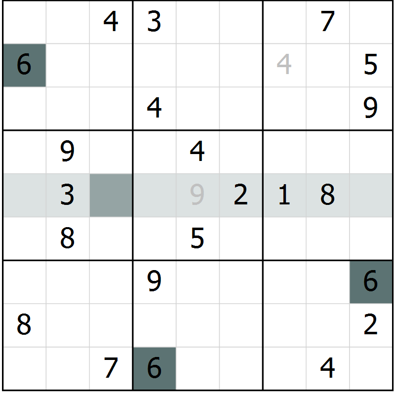 Position des candidats pour la solution de la Gr 10 page 13 du magazine de sudoku Virtuose n° 122