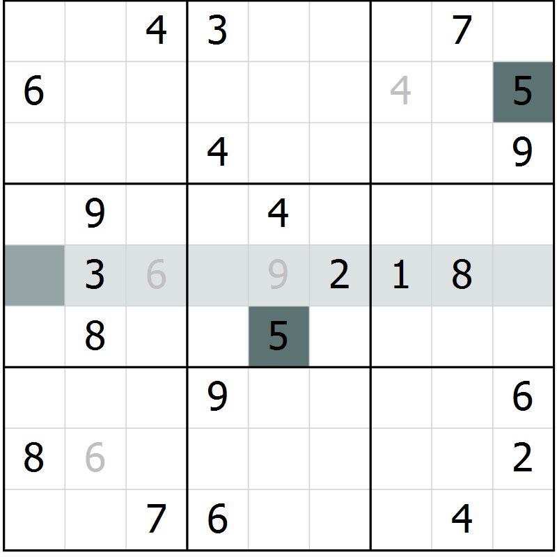Position des candidats pour la solution de la Gr 10 page 13 du magazine de sudoku Virtuose n° 122
