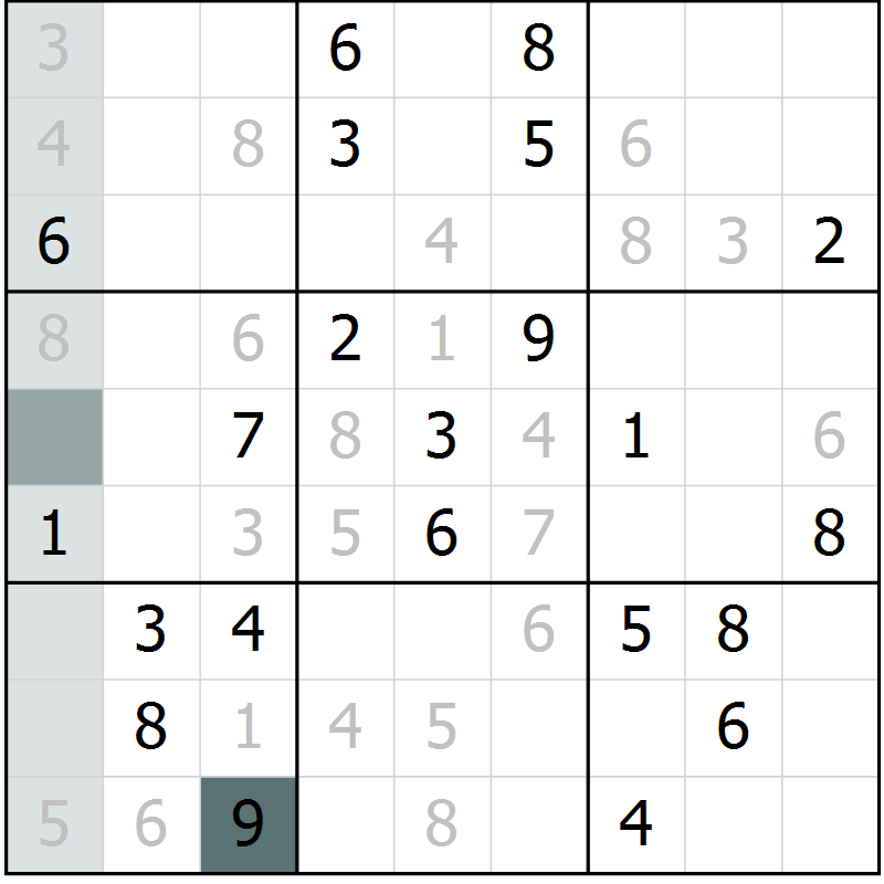 Position des candidats pour la solution de la Gr 2 page 5 du magazine de sudoku Virtuose n° 122