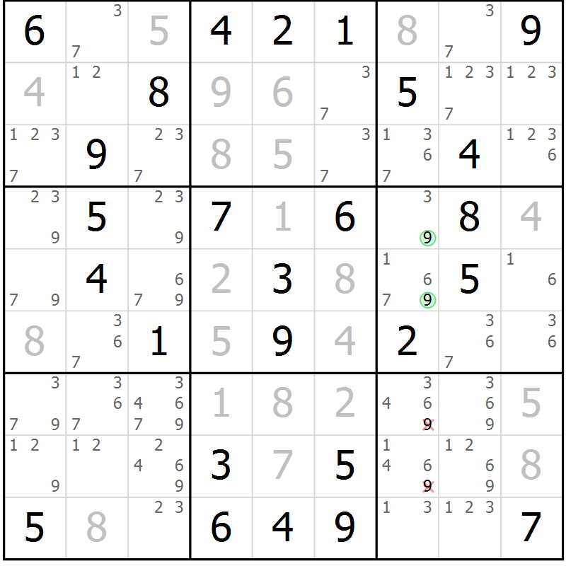 Position des candidats pour la solution de la Gr 34 page 37 du magazine de sudoku Virtuose n° 122