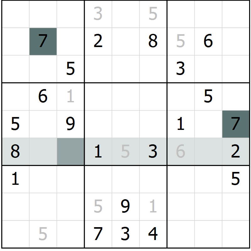 Position des candidats pour la solution de la Gr 4 page 7 du magazine de sudoku Virtuose n° 122