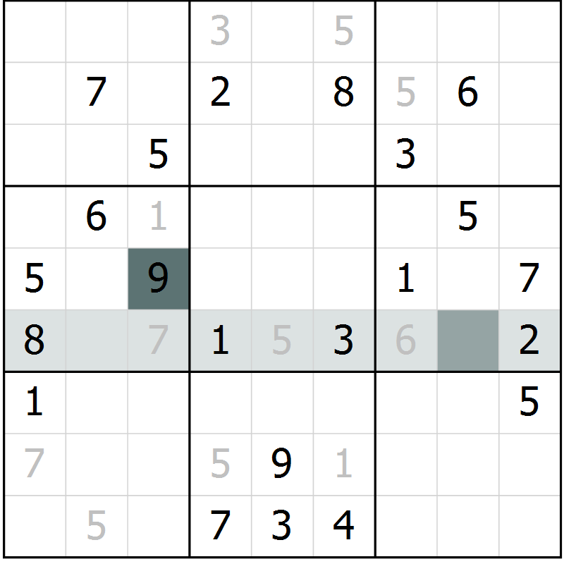 Position des candidats pour la solution de la Gr 4 page 7 du magazine de sudoku Virtuose n° 122