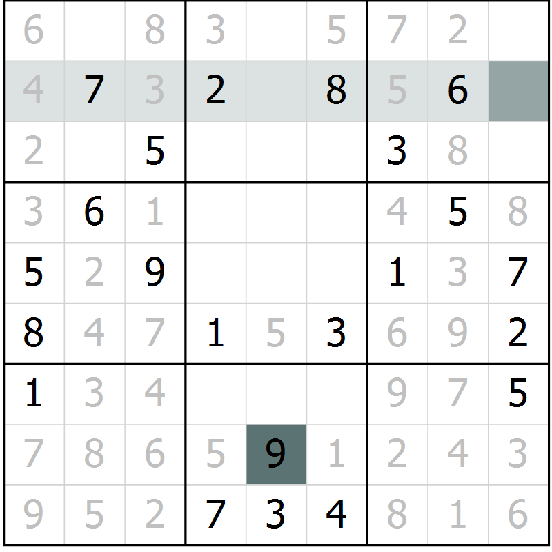 Position des candidats pour la solution de la Gr 4 page 7 du magazine de sudoku Virtuose n° 122
