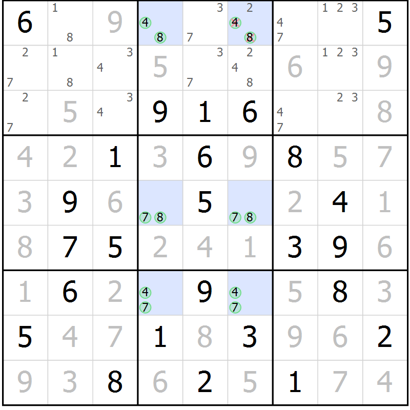 Position des candidats pour la solution de la Gr 31 page 34 du magazine de sudoku Virtuose n° 123