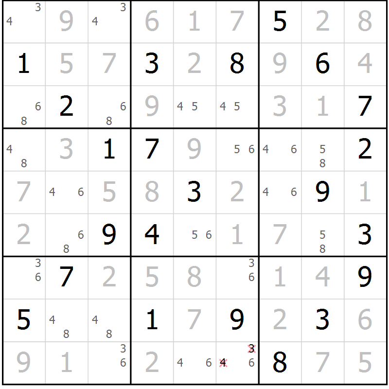 Position des candidats pour la solution de la Gr 12 page 15 du magazine de sudoku Virtuose n° 124