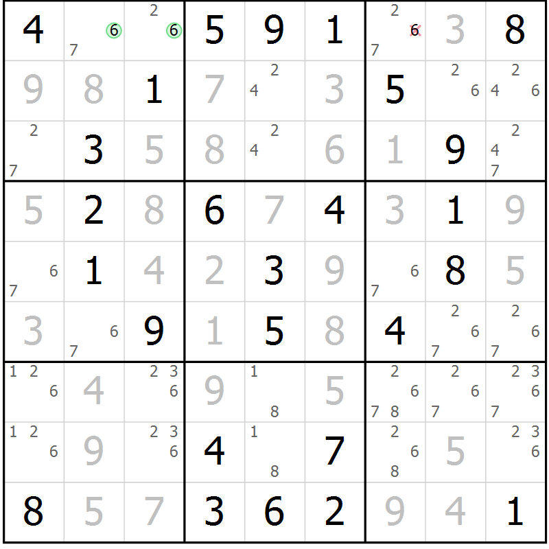 Position des candidats pour la solution de la Gr 32 page 35 du magazine de sudoku Virtuose n° 124