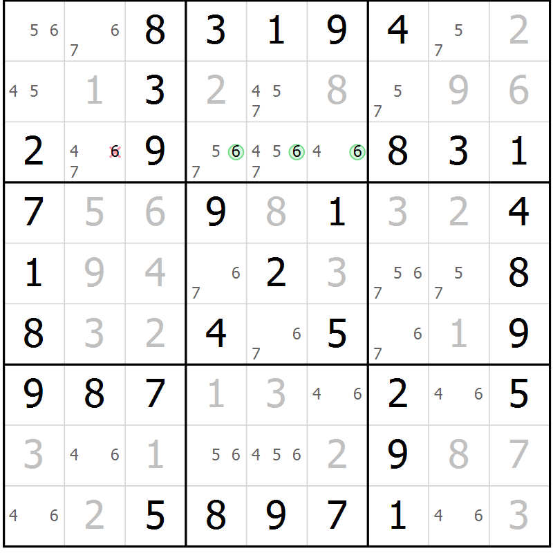 Position des candidats pour la solution de la Gr 37 page 40 du magazine de sudoku Virtuose n° 124