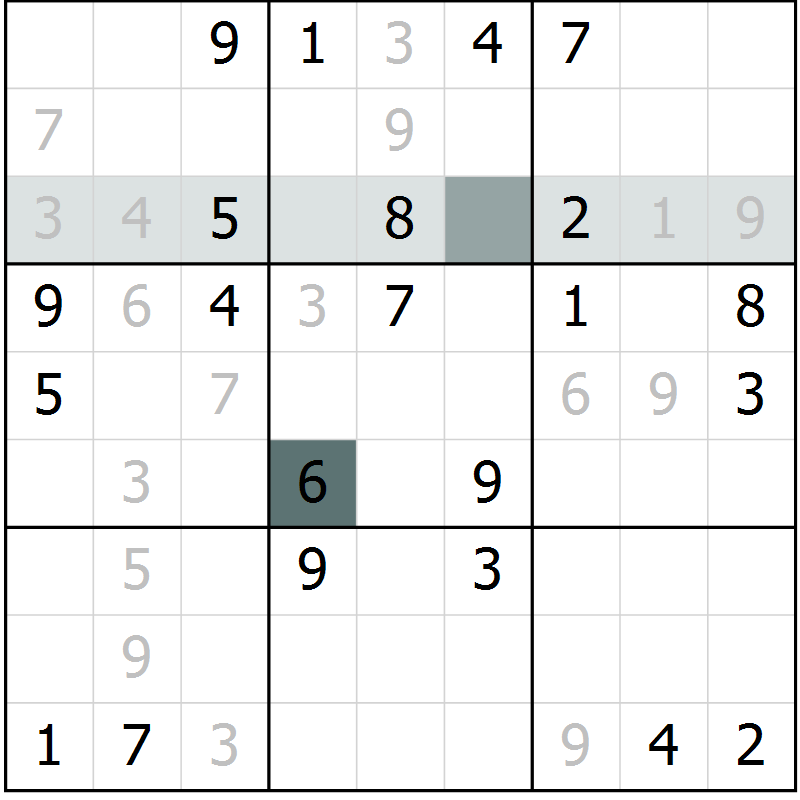 Position des candidats pour la solution de la Gr 4 page 7 du magazine de sudoku Virtuose n° 125