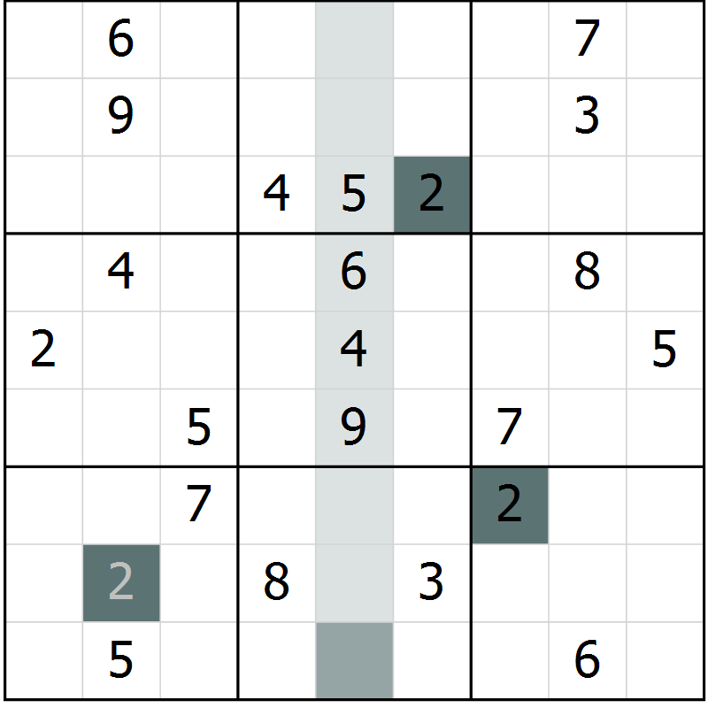 Position des candidats pour la solution de la Gr 1 page 4 du magazine de sudoku Virtuose n° 126