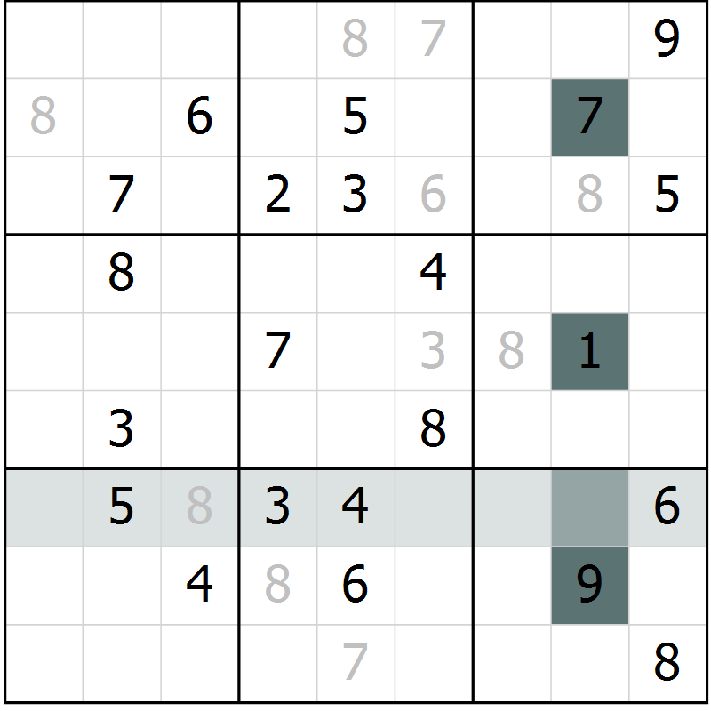 Position des candidats pour la solution de la Gr 2 page 5 du magazine de sudoku Virtuose n° 126