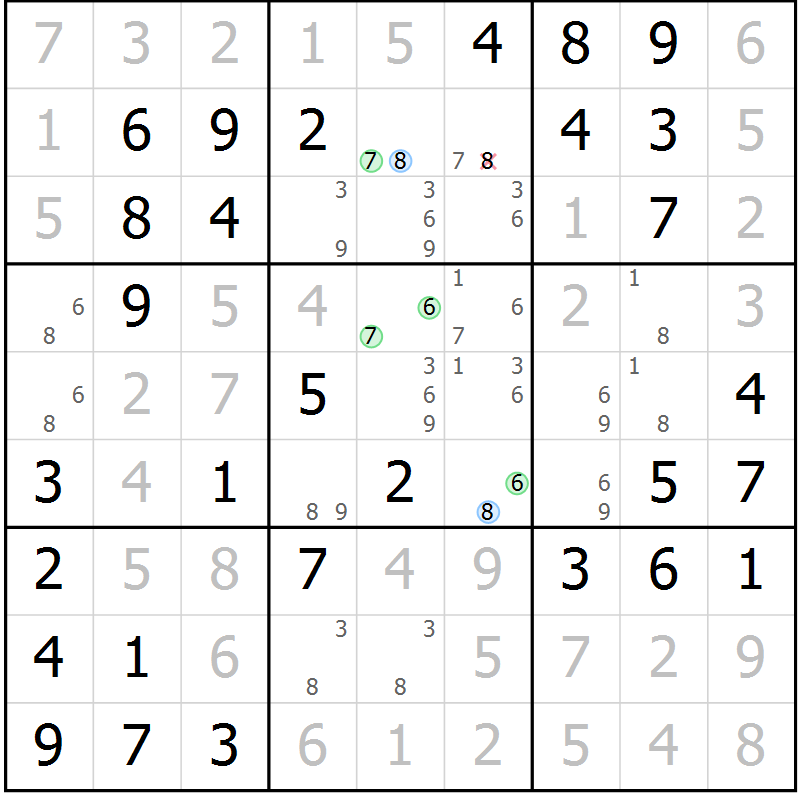 Position des candidats pour la solution de la Gr 41 page 44 du magazine de sudoku Virtuose n° 126