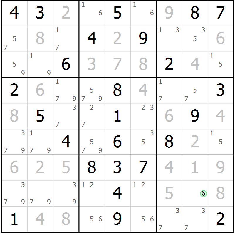 Position des candidats pour la solution de la Gr 51 page 54 du magazine de sudoku Virtuose n° 126