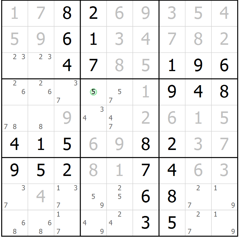 Position des candidats pour la solution de la Gr 63 page 66 du magazine de sudoku Virtuose n° 126