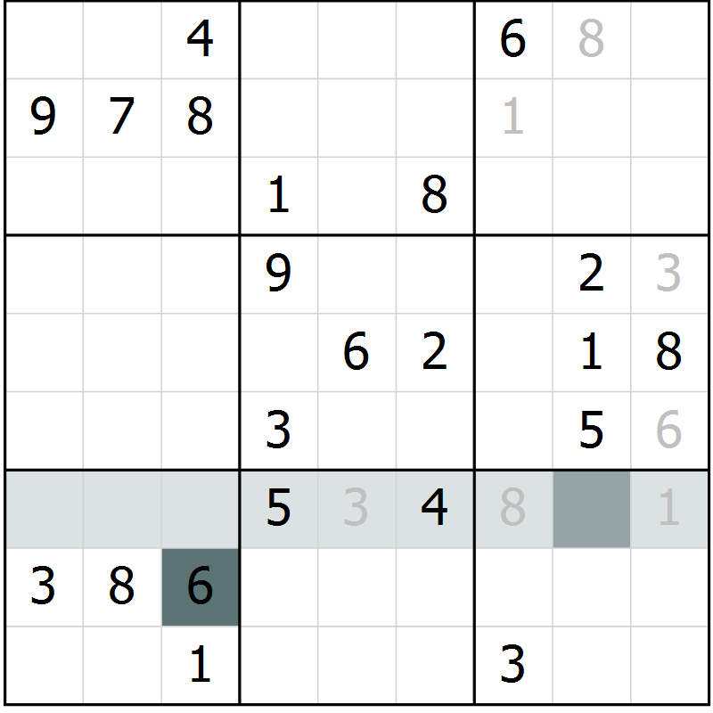 Position des candidats pour la solution de la Gr 7 page 10 du magazine de sudoku Virtuose n° 126