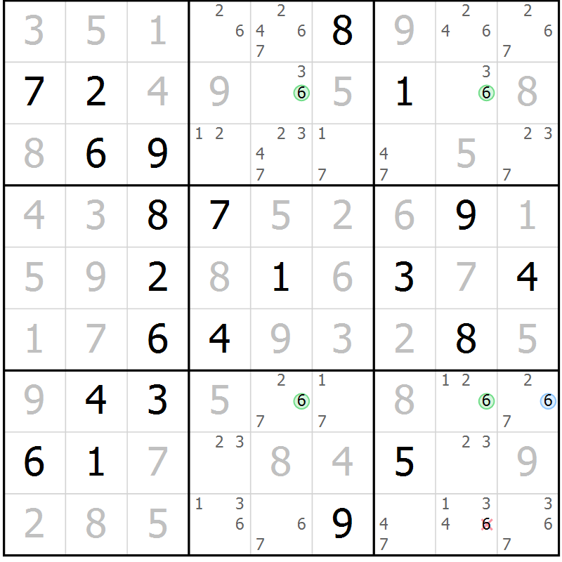 Position des candidats pour la solution de la Gr 31 page 34 du magazine de sudoku Virtuose n° 130