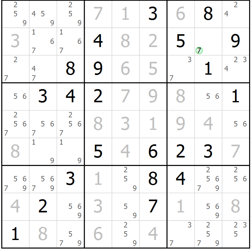 Position des candidats pour la solution de la Gr 34 page 37 du magazine de sudoku Virtuose n° 130