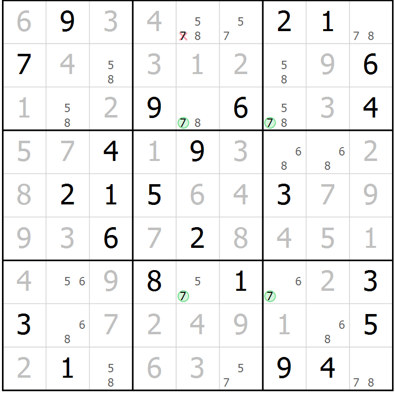 Position des candidats pour la solution de la Gr 38 page 41 du magazine de sudoku Virtuose n° 130