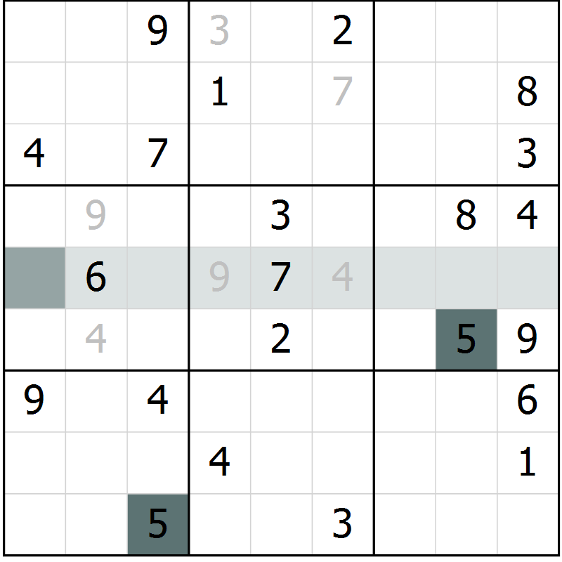 Position des candidats pour la solution de la Gr 4 page 7 du magazine de sudoku Virtuose n° 130
