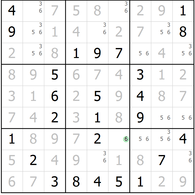 Position des candidats pour la solution de la Gr 41 page 44 du magazine de sudoku Virtuose n° 130