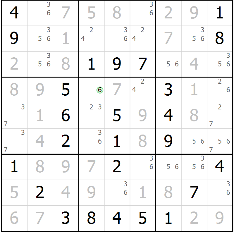 Position des candidats pour la solution de la Gr 41 page 44 du magazine de sudoku Virtuose n° 130