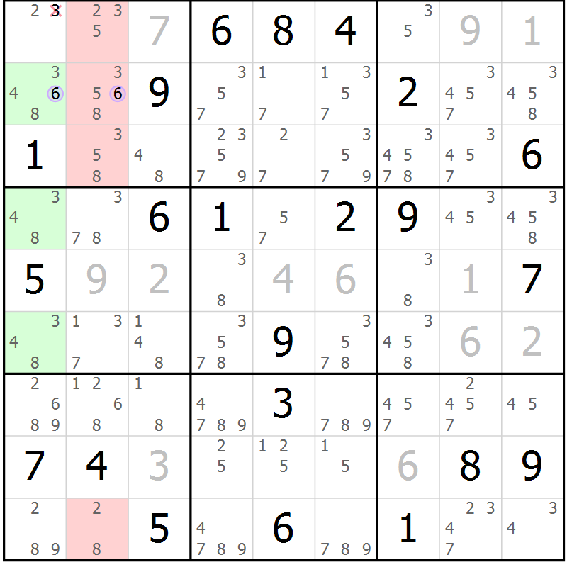 Position des candidats pour la solution de la Gr 11 page 14 du magazine de sudoku Suprême n° 023