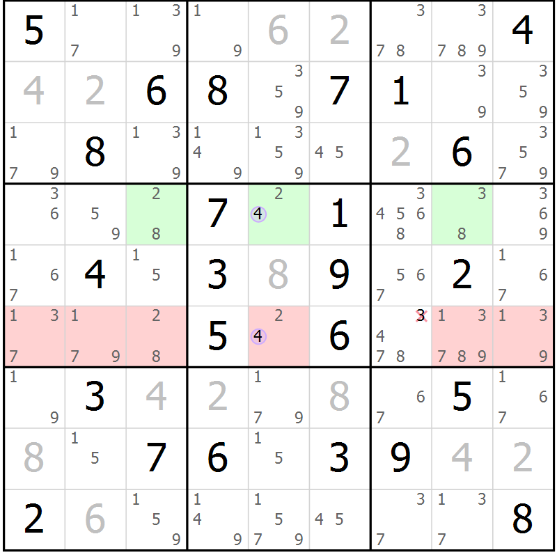Position des candidats pour la solution de la Gr 73 page 76 du magazine de sudoku Suprême n° 023