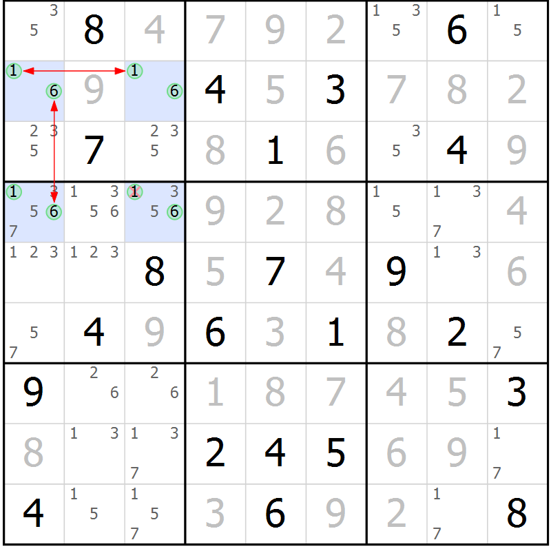 Position des candidats pour la solution de la Gr 12 page 15 du magazine de sudoku Suprême n° 024