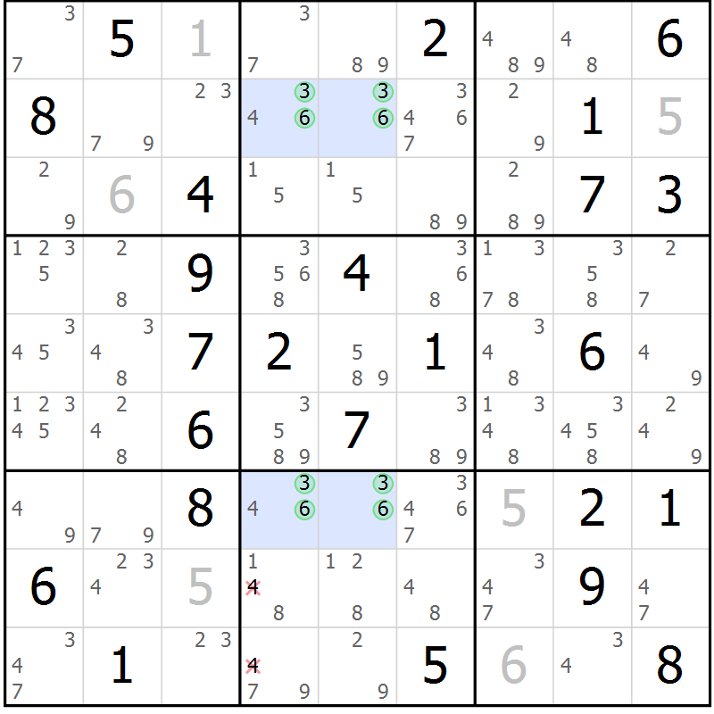 Position des candidats pour la solution de la Gr 34 page 37 du magazine de sudoku Suprême n° 024