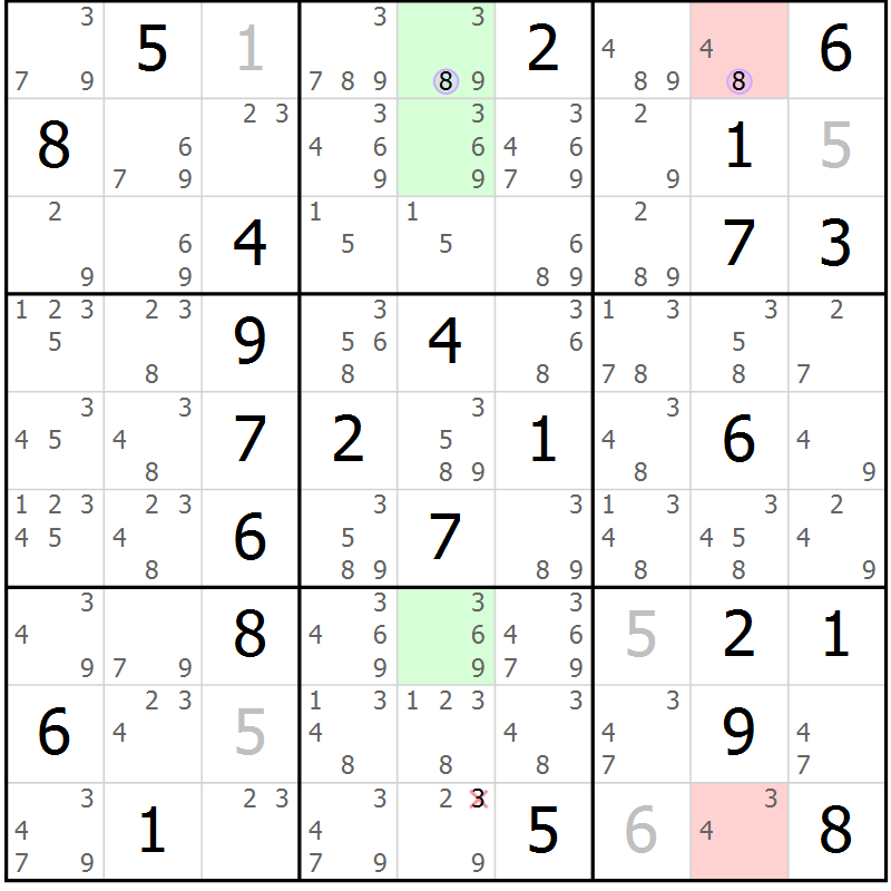 Position des candidats pour la solution de la Gr 34 page 37 du magazine de sudoku Suprême n° 024