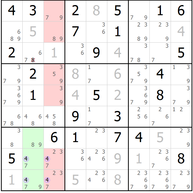 Position des candidats pour la solution de la Gr 37 page 40 du magazine de sudoku Suprême n° 024