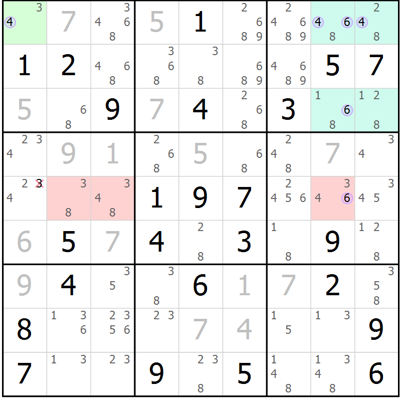 Position des candidats pour la solution de la Gr 71 page 74 du magazine de sudoku Suprême n° 024
