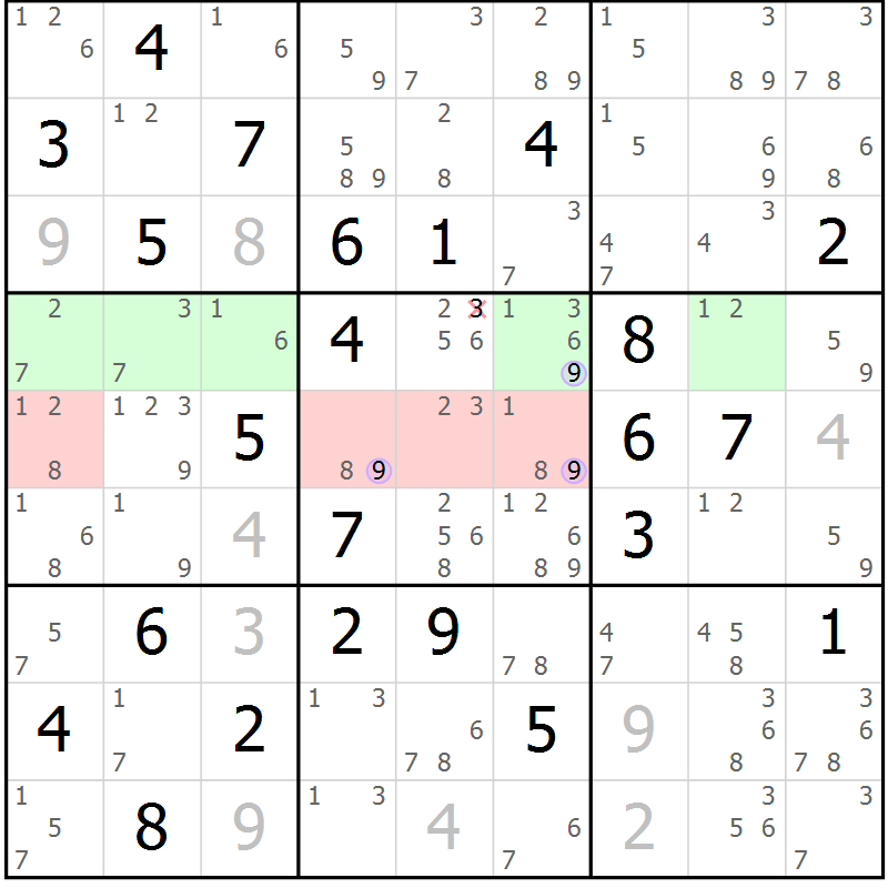 Position des candidats pour la solution de la Gr 78 page 81 du magazine de sudoku Suprême n° 024