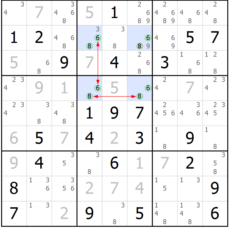 Position des candidats pour la solution de la Gr 71 page 74 du magazine de sudoku Suprême n° 024