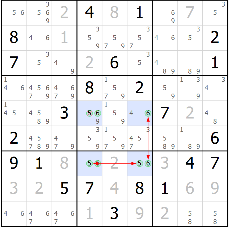 Position des candidats pour la solution de la Gr 11 page 14 du magazine de sudoku Suprême n° 027
