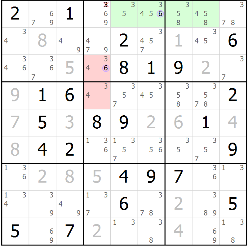 Position des candidats pour la solution de la Gr 56 page 59 du magazine de sudoku Suprême n° 027