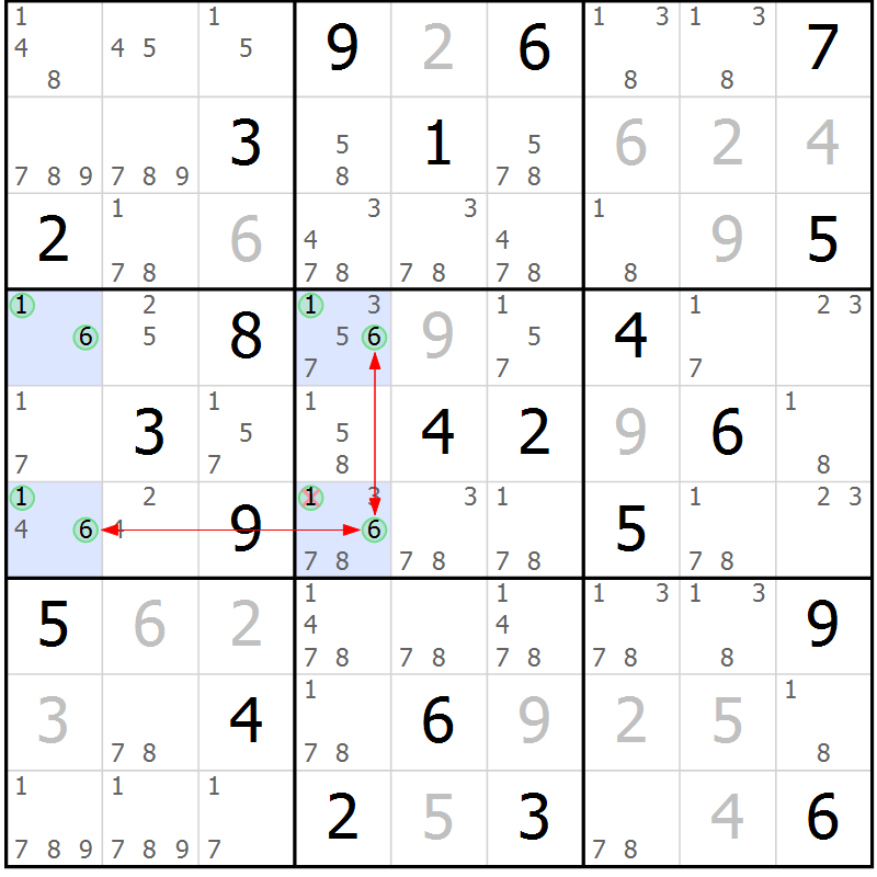 Position des candidats pour la solution de la Gr 12 page 15 du magazine de sudoku Suprême n° 031