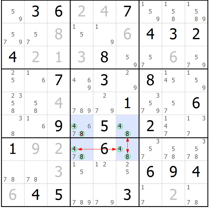 Position des candidats pour la solution de la Gr 35 page 38 du magazine de sudoku Sudoku Suprême n° 036