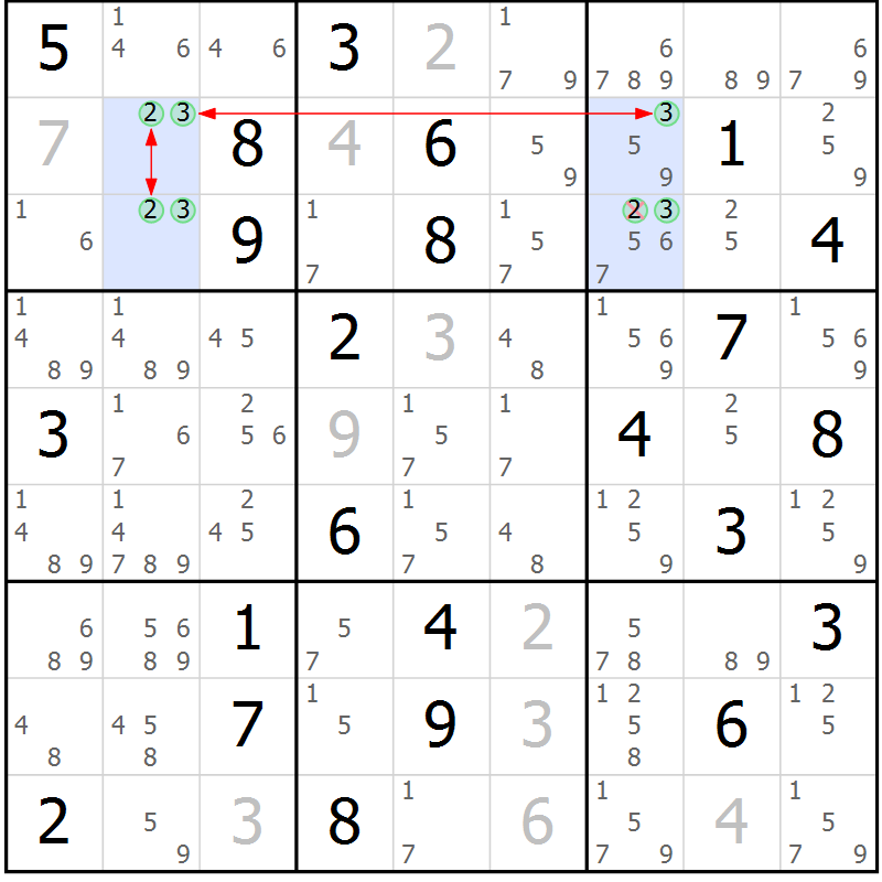Position des candidats pour la solution de la Gr 66 page 69 du magazine de sudoku Sudoku Suprême n° 036
