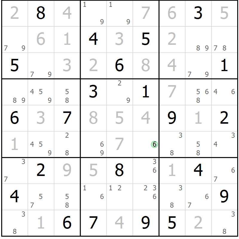Position des candidats pour la solution de la Gr 14 page 17 du magazine de sudoku Sudoku Suprême n° 037