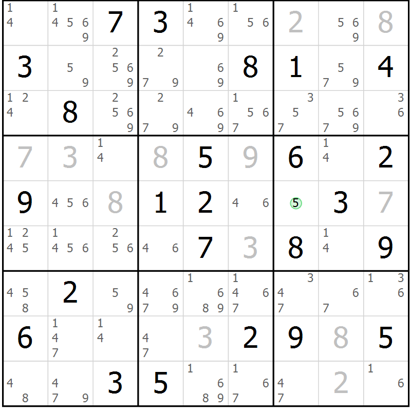 Position des candidats pour la solution de la Gr 34 page 37 du magazine de sudoku Sudoku Suprême n° 037