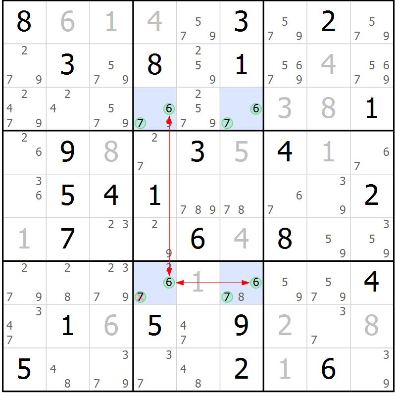 Position des candidats pour la solution de la Gr 50 page 53 du magazine de sudoku Sudoku Suprême n° 037