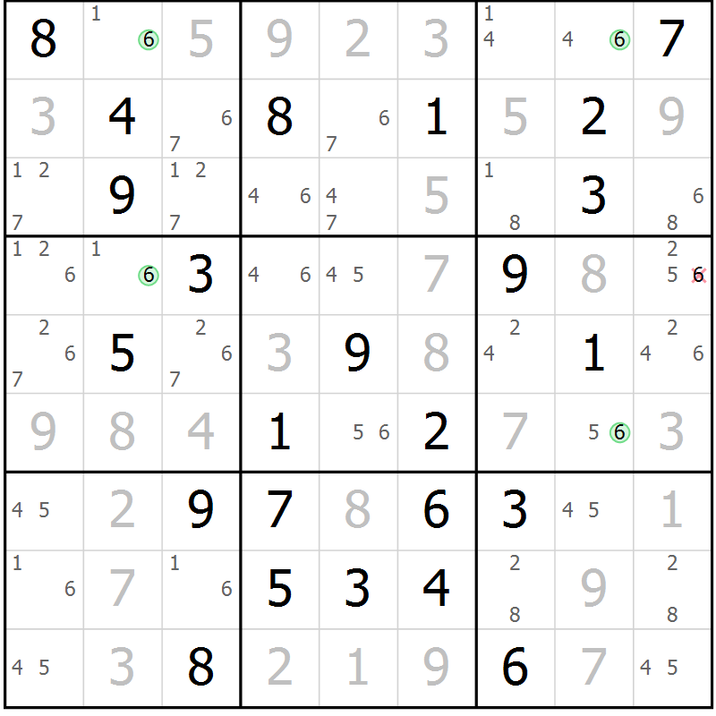 Position des candidats pour la solution de la Gr 77 page 80 du magazine de sudoku Sudoku Suprême n° 037
