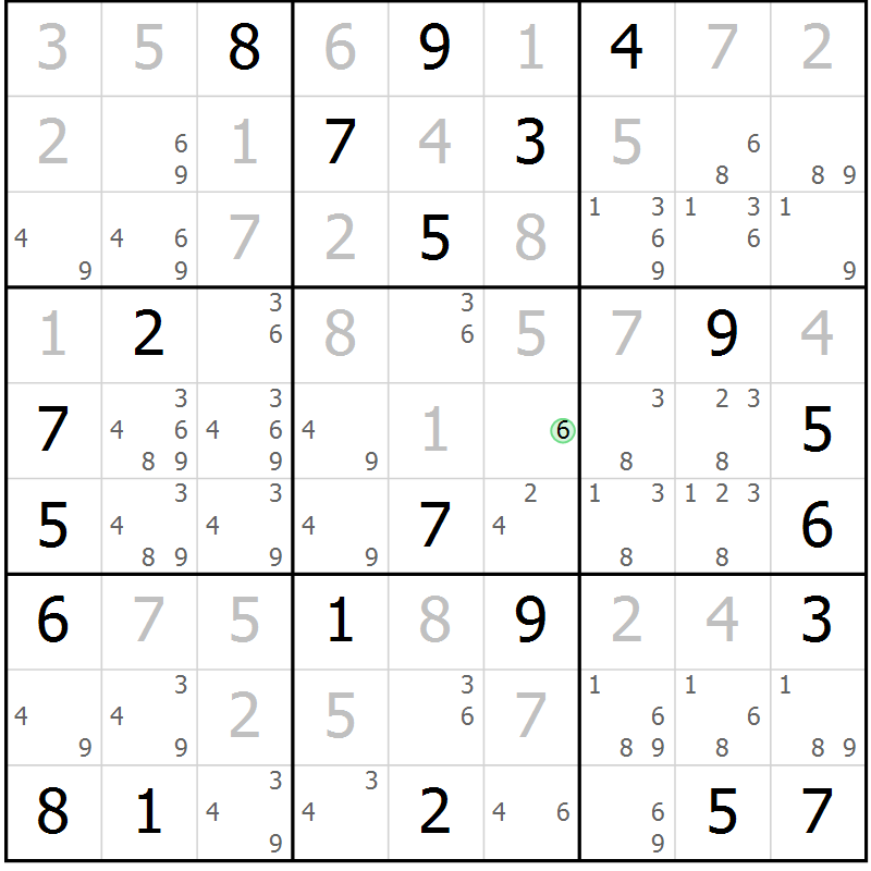 Position des candidats pour la solution de la Gr 12 page 15 du magazine de sudoku Sudoku Suprême n° 039
