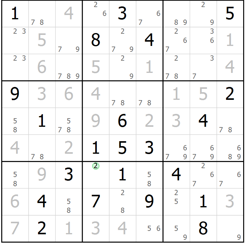 Position des candidats pour la solution de la Gr 24 page 27 du magazine de sudoku Sudoku Suprême n° 039