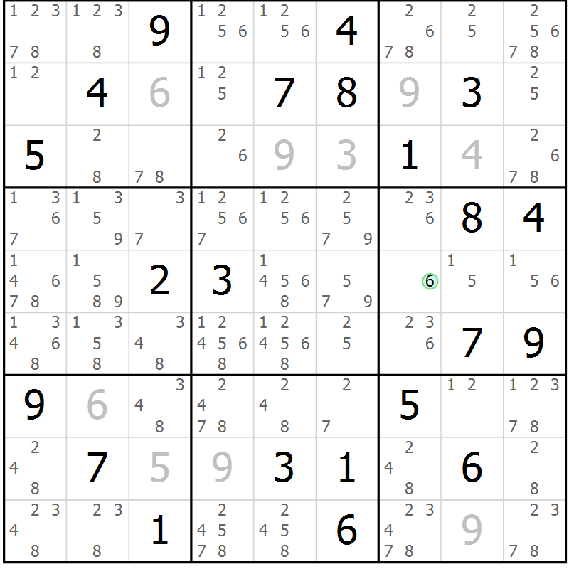 Position des candidats pour la solution de la Gr 31 page 34 du magazine de sudoku Sudoku Suprême n° 039